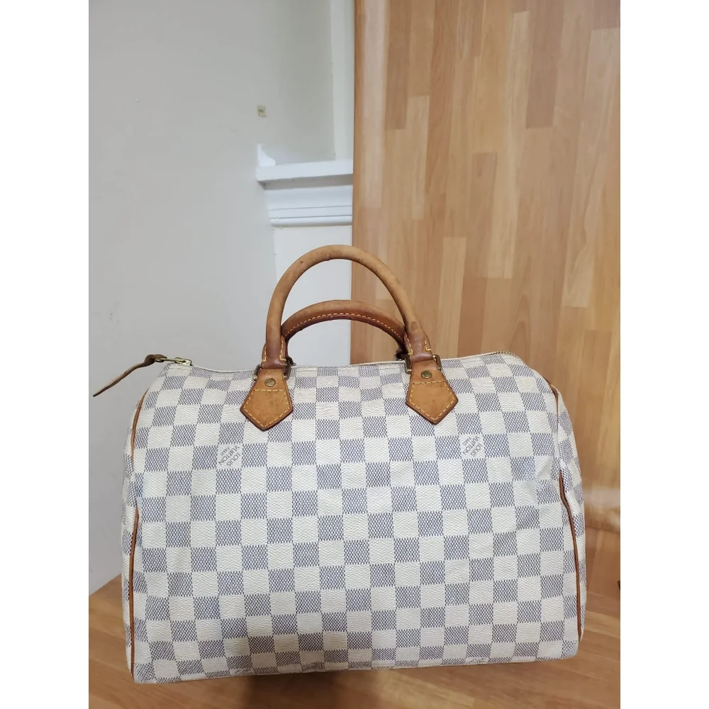 LOUIS VUITTON Damier Azur Speedy 30 - Picture 6 of 12